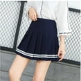 thumbnail image 2 of EIMELI Jupe Plissée Mini Décontractée pour Femmes Taille Haute Jupe Patineuse avec Shorts S-TTG, 2 of 9