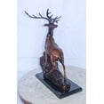 thumbnail image 5 of Nifao Bronze Statue of Deer Walking on Rocks, Elegant Wildlife Decor – Home Decor Sculpture, 15"L x 7"W x 21"H, 5 of 10