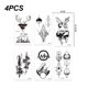 thumbnail image 2 of 24 hojas de tatuajes temporales para mujeres, pegatinas de tatuajes de arte corporal para niñas, tatuajes para adultos, 2 of 6
