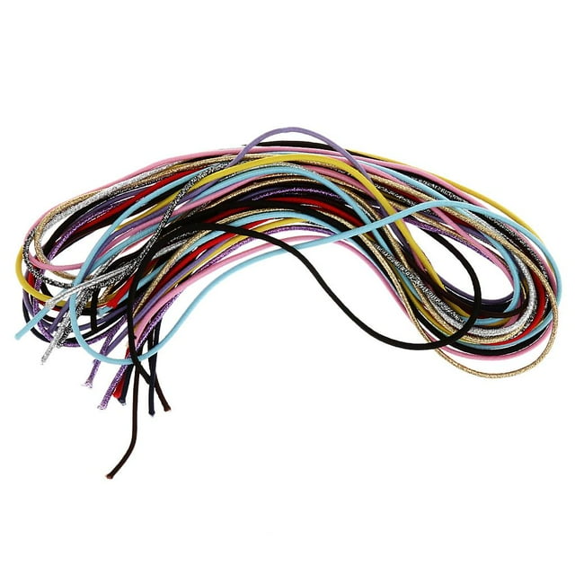 Abbracc Pack of 12 Colorful Elastic Polyester Hair Band For craft Accessory