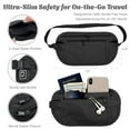 thumbnail image 2 of allydrew Slim Fanny Pack, Hidden Money Belt, Secure Travel Pouch Protects Cash, Cards, Passport, Travel Documents, and Smartphone, Black, 2 of 5
