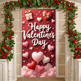 thumbnail image 6 of Red Theme Valentine's Day Banner Heart-shaped Balloons Love Display Pink White Hearts Gift Box Decor Romantic Backdrop for Valentine's Day Party Couples Gathering Romantic Celebration, 6 of 9