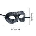 thumbnail image 2 of Pompotops Halloween Prop Ball BlackHalf Face Adult White Thickened Eye Mask, 2 of 2