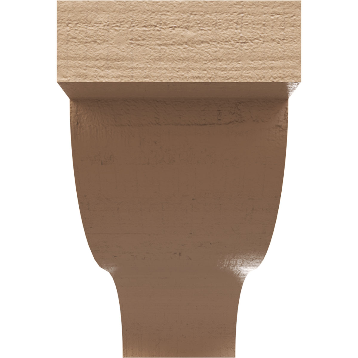 3"W x 18"D x 6"H Thin Garner Rough Cedar Woodgrain TimberThane Corbel, Primed Tan