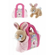 Love to Go Bunny Plush Toy With Plush Carry Bag - By Ganz