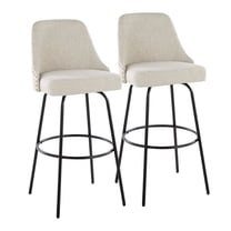 LumiSource Studded Marcel 30" Fixed-Height Barstool - Set of 2