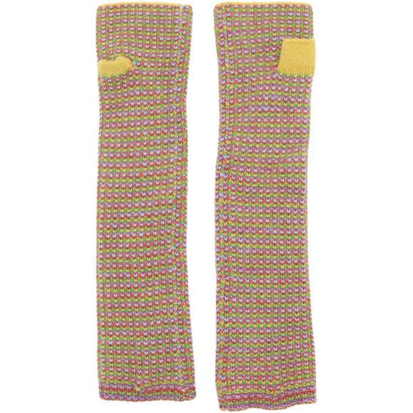 Portolano Women's Multicolored Knit Fingerless Arm Warmers Warmer - One Size
