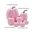 thumbnail image 2 of 7Pcs Simulation Pumpkin Ornament, Lifelike Pink Pumpkin Model with Pink Ribbon, Funny Desktop Ornament for Fall Harvest Halloween Thanksgiving Decor, 2 of 6
