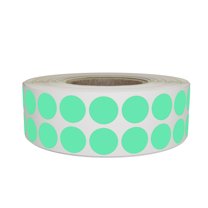 Royal Green Circle Stickers Roll 11/16 inch Art and Crafts Paper Labels 17mm in Pastel Green - 1220 Pack
