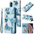 thumbnail image 1 of Compatible with iPhone X/ XS Premium Vintage PU Leather Magnetic Closure Case with Strap Flip Cover, 1 of 5