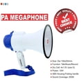 thumbnail image 5 of Megaphone Bullhorn Cheer Horn Mic Recording Siren Blow Horn Rechargeable battery Hand Held Mega Phone Loudhailer, 5 of 5
