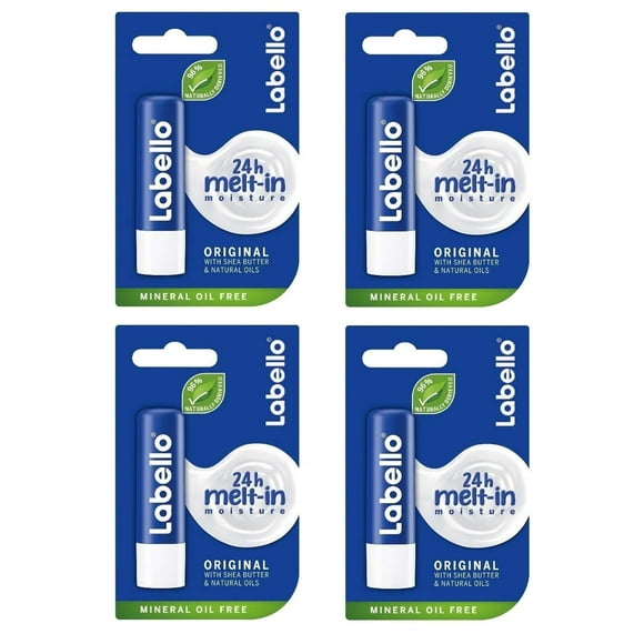 Bálsamo labial Labello Classic Care 5,5 ml/4,8 g 12 horas de hidratación x4