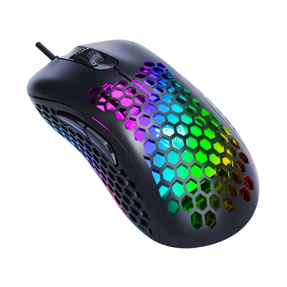 Wired Gaming Mouse Adjustable Programmable Computer Mouse 6400 DPI Mouse,RGB Style