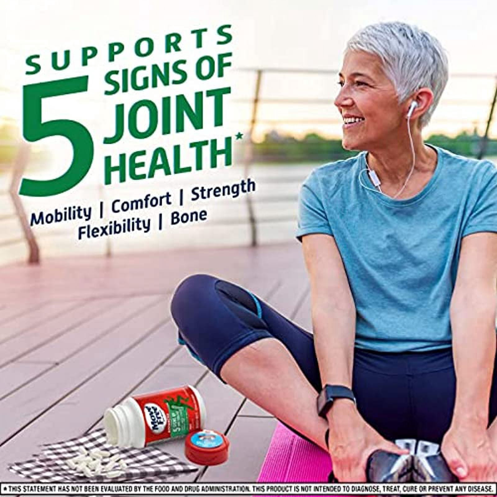 Glucosamine Chondroitin & MSM Joint Health Supplement, Move Free Advanced Joint Support Tablets For Men & Women (120cnt box)(3 pack), Supports Mobility Flexibility Strength Lubrication & Comfort