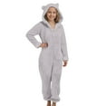 thumbnail image 5 of Kids Fleece Zip Up Hooded Jumpsuit Winter Costume for Girls, 5 of 7