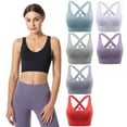 thumbnail image 6 of Womens Sports Bras - Cross Back Padded Wirefree Comfort Workout Bras for Yoga Fitness, 6 of 7