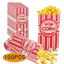 Popcorn Bags 1oz Disposable Paper Popcorn Bags for Party Supplies Retro Carnivals & Fundraisers 100Pcs