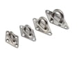 thumbnail image 2 of OUNONA 4Pcs Stainless Steel Door Latch Fixed Hasp Silver Practical Bending Latch Buckle for Doors, 2 of 8