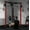 Red Cable Crossover Machine, variant on Power Cage with Cable Crossover System,Functional Trainer with High and Low Pulley System for Chest Fly, Power Rack with LAT Pulldown and Seated Cable Row for Home Gym,Red