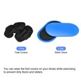 thumbnail image 3 of Uxcell Exercise Core Sliders, Oval Glider Discs with Feet Covers, Dual Sided, Home Gym, Blue, 3 of 6