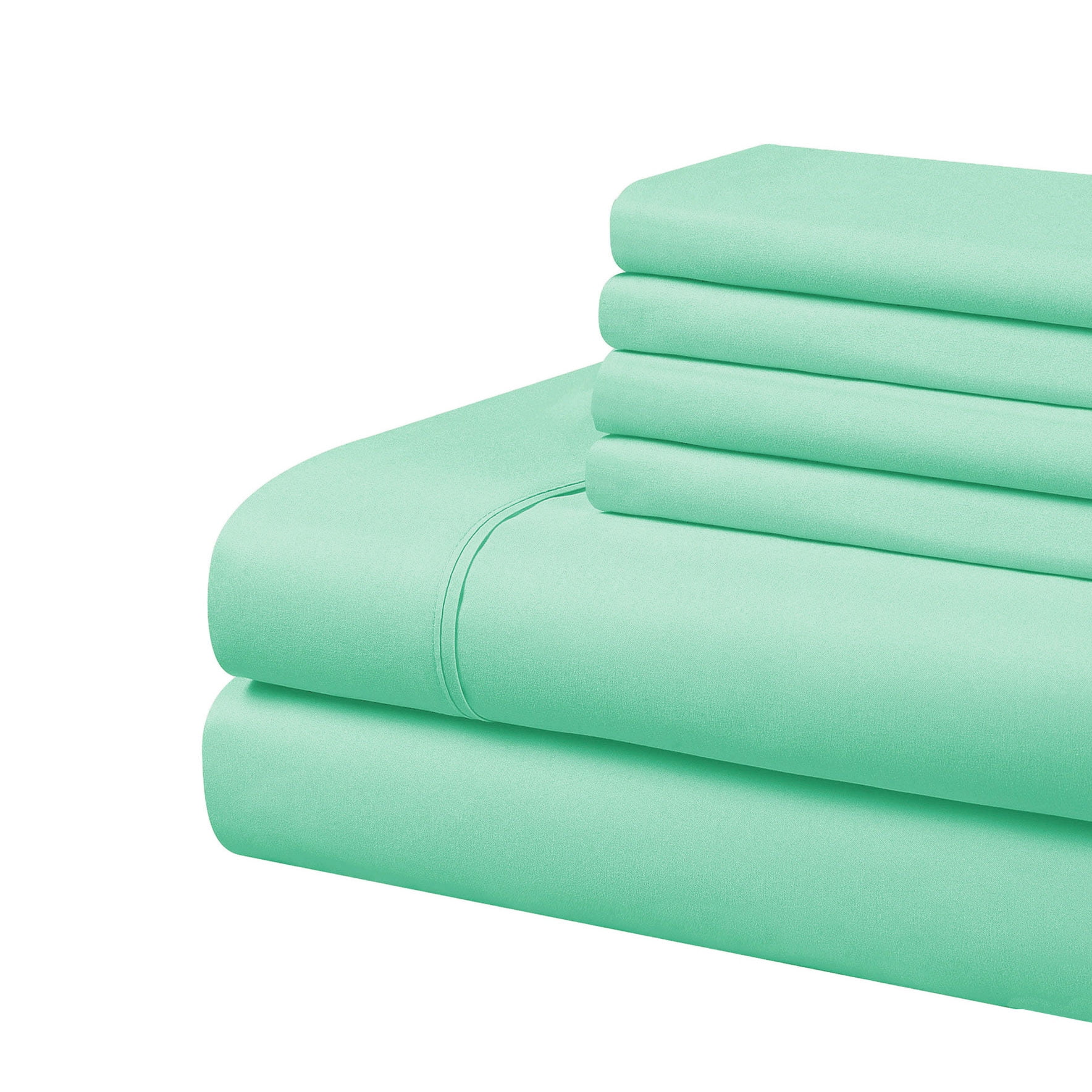 Swift Home Luxury 4-Piece Sheet Set with Extra Pillow Case, Twin, Sea Foam