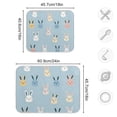 thumbnail image 4 of Yayeee Dish Drying Mat for Kitchen Counter 16"x18" Microfiber Absorbent Pad, Blue Rabbits, 4 of 7