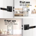 thumbnail image 6 of Door Handles Black Heavy Duty Interior Door Handle for Bedroom & Bathroom, Keyless Privacy Door Levers, Modern Square Door Handles,2 Pack, Matte Black Finish, 6 of 9