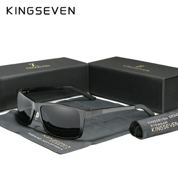 KINGSEVEN Ultra Light Aluminum Magnesium Frame Sunglasses For Man with UV Protection
