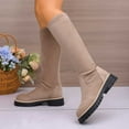 thumbnail image 5 of Women's Knee High Boots Fashion Stretch Slim Fit Round Toe Platform Comfortable Stylish Footwear, 5 of 9