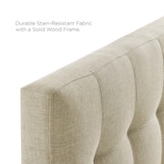 Modway Lily Tufted Headboard, Twin, Beige