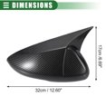 thumbnail image 4 of Cubierta de espejo lateral izquierdo derecho, tapa de cubierta de espejo retrovisor, para Honda Accord 2018-2021, plástico, patrón de fibra de carbono negro, 1 par, 4 of 7