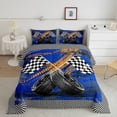 thumbnail image 2 of Castle Fairy Geometric Checkered Flag Queen Comforter Set,Racing Car Bedding Comforter Set, 2 of 8