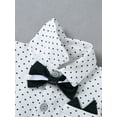 thumbnail image 6 of CARETOO Infant Boy Clothes Suit Newborn Formal Outfits Dress Shirt Bowtie Suspender Shorts 3Pcs Set, 6 of 18
