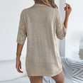 thumbnail image 5 of gbyLJF Women's Summer Crochet Lightweight Short Sleeve Open Front Sweater Tops Beach Vacation Hollowed-out Cardigan, 5 of 8