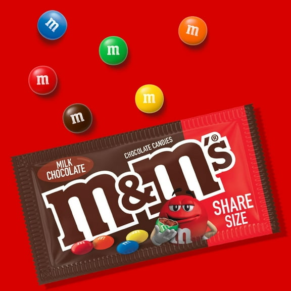 M&MS Milk Chocolate Candy Share Size Bag - 3.14 oz - Pack of 2