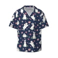 thumbnail image 6 of Kdxio Men's Hawaiian Shirt for Men Short Sleeve Shirt Rabbit And Flower Summer Casual Holiday Beach Button Down T-Shirts, 6 of 7
