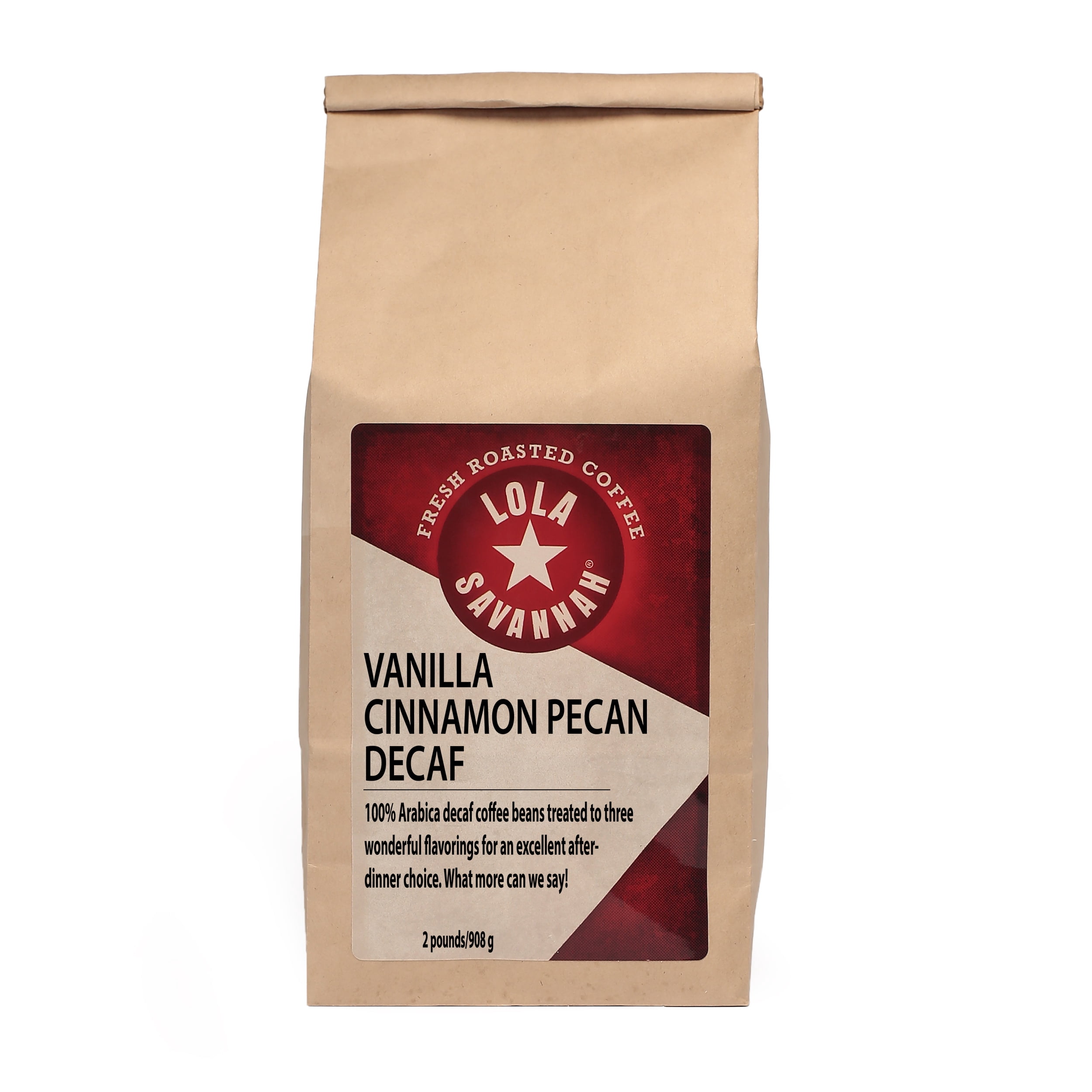 Lola Savannah Vanilla Cinnamon Pecan Ground Coffee - Decaf 2lb Bag