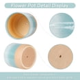 thumbnail image 2 of EFISPSS Ceramic Plant Pots 6 Inch, Set of 2 in Turquoise and Cobalt Blue, Indoor Flower Pots with Drainage for Succulents, Herbs, Home and Garden Decor, 2 of 7