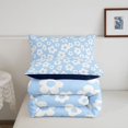 thumbnail image 5 of Homewish Blue Cute Floral Twin Comforter Sets,Watercolor Flower Bedding Set,Navy Blue Reversible,2-Piece,1 Comforter and 1 Pillowcase, 5 of 7