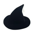 thumbnail image 2 of lionlar Halloween Witch Hat Pointed Hat for Stage Performance Masquerade Fancy Dress Black, 2 of 9
