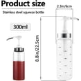 thumbnail image 2 of ABPETE 300ml Olive Oil Pump Dispenser Glass Bottle Sauce Bottles for Honey Ketchup Salad Dressing Hot Sauces, White, 2 of 11