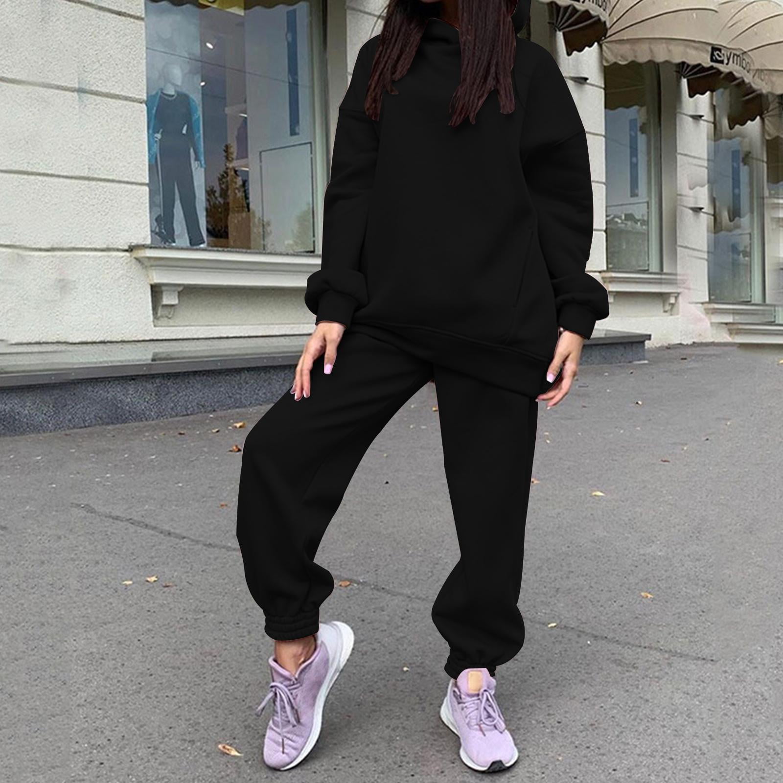 Conjunto de piezas de chándal para mujer, jersey informal de