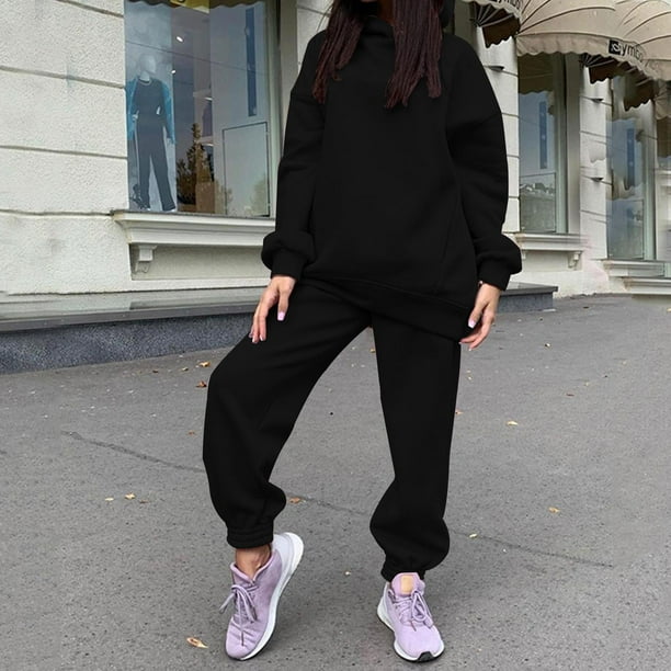 Conjunto de piezas de chándal para mujer, jersey informal de
