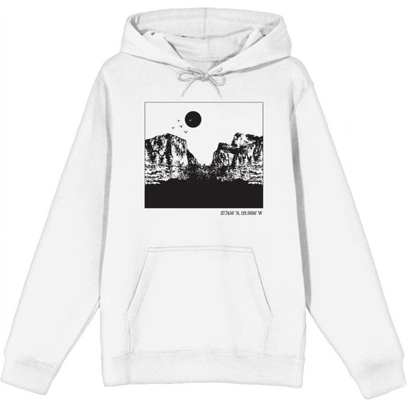 Adventure Society Adult White Long Sleeve Hoodie-XL