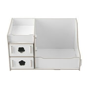 Wooden Drawer Type Cosmetic Storage Box Containing Rack Makeup Organizer