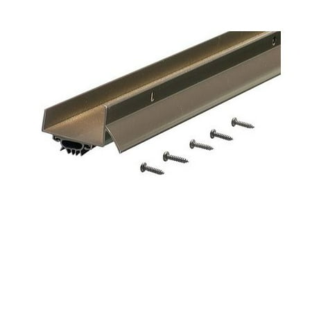M-D Products 69554 36" Bronze Anodized U-Shaped Door Bottom with Drip Cap
