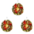 thumbnail image 1 of braveheart 3-Piece Christmas Kitchen Ribbon Bells LED Lights. Mini Christmas Cabinet Wreaths. Storage. For Balconies, Entryways, Safflower Pattern, 1 of 6