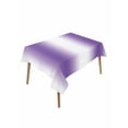 thumbnail image 2 of Purple White Ombre Tablecloth Rectangle Table Cloth 60x84, Waterproof Tablecloth Outdoor Table Cloth, Modern Abstract Art Farmhouse Gradient Washable Table Cover for Kitchen Dinning Party, 2 of 8