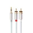 thumbnail image 1 of Audífonos Cable de audio Enchufe chapado en oro Estéreo de 3,5 mm a cable 2RCA para reproductor de MP3 de Tablet PC Universal  Accesorios Electrónicos, 1 of 6