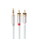 thumbnail image 2 of Cable de audio Enchufe chapado en oro Estéreo de 35 mm a cable 2RCA para reproductor de MP3 de Tablet PC, 2 of 6